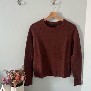 J. Crew Rich Brown Crew Neck Sweater
